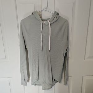 Under Armour Sage Green Waffle Knit Hooded Pullover Size M